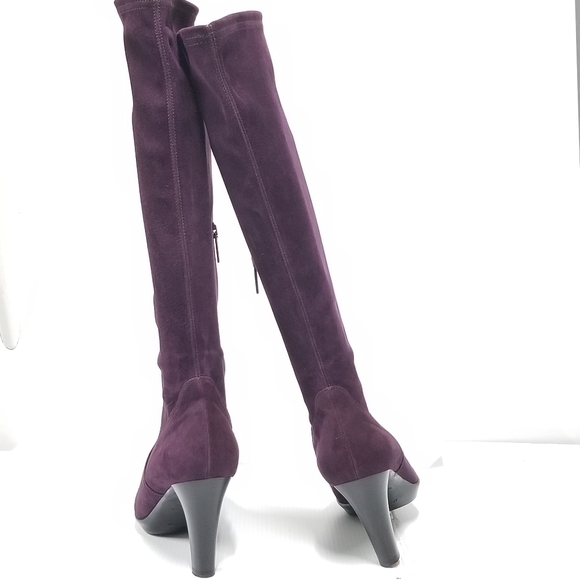 AQUATALIA Mia Tall Knee high Maroon suede boots